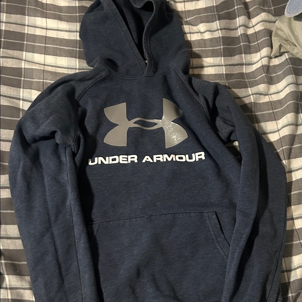 Kids Under Armour Navy Hoodie Sweatshirt